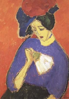 Alexei Jawlensky Woman with a Fan (mk09)